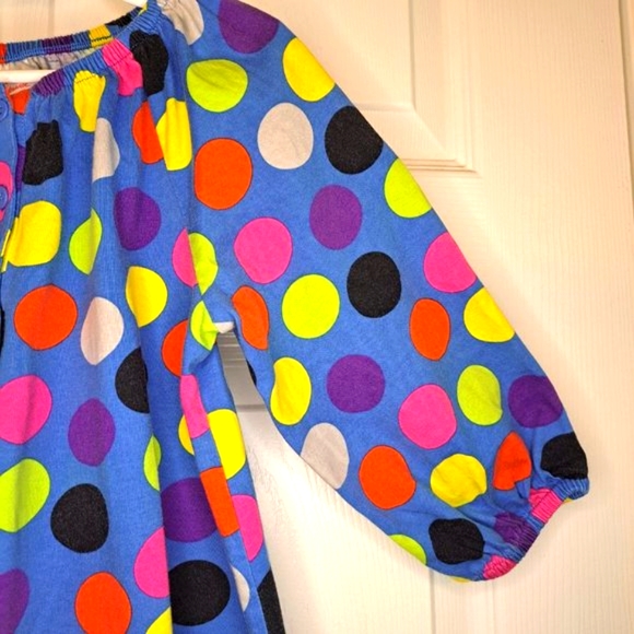 Hanna Andersson Multicolored Polka Dot 3/4 Sleeve Dress Size 8 - Picture 4 of 7